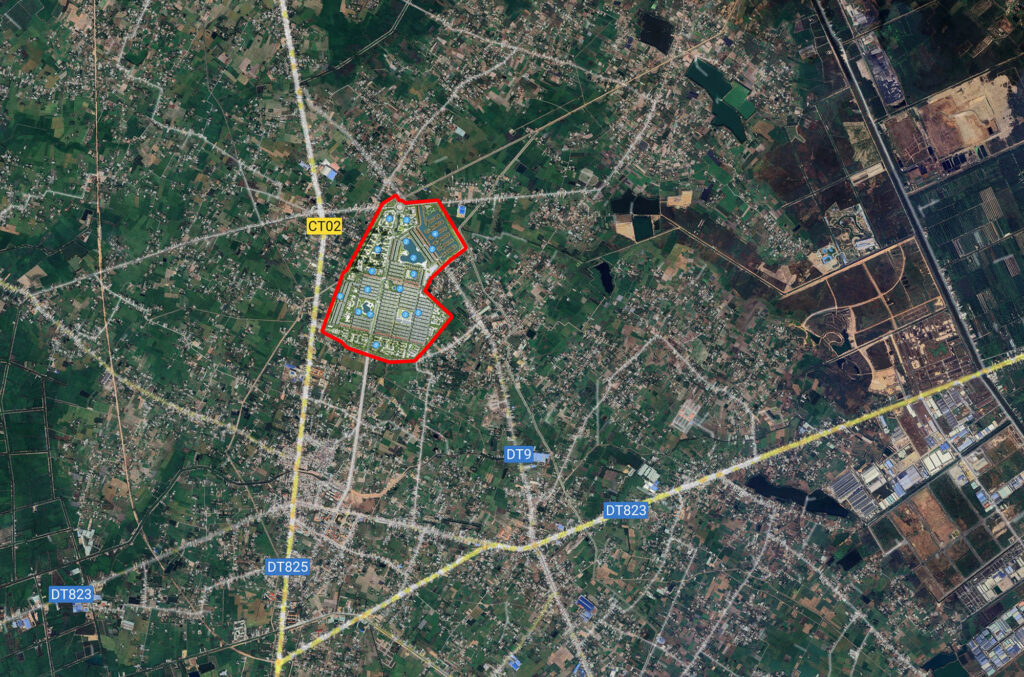 Vị trí dự án vinhomes green city long an